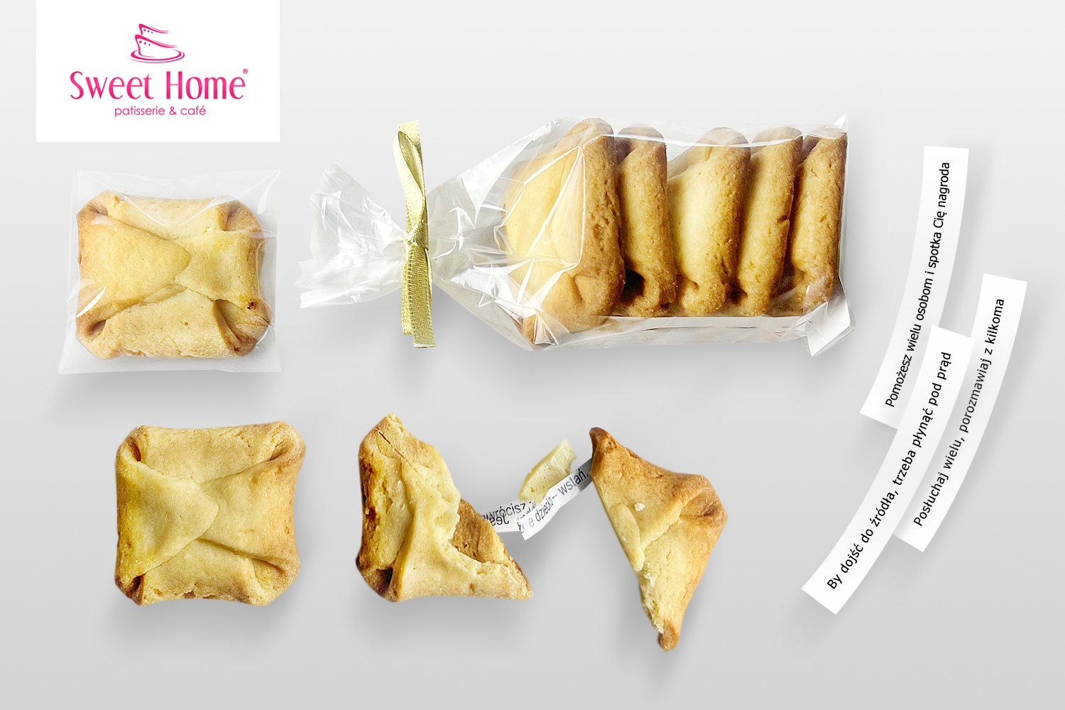 Pakowane maślane ciasteczka z wróżbą Pakowane maślane ciasteczka z wróżbą