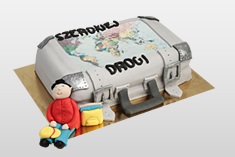 Tort walizka podróżnika