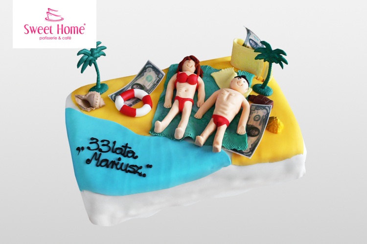 Tort wakacje pod palmami Tort wakacje pod palmami