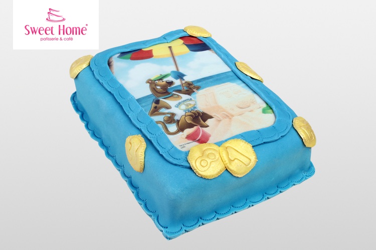 Tort piesek na plaży Tort piesek na plaży