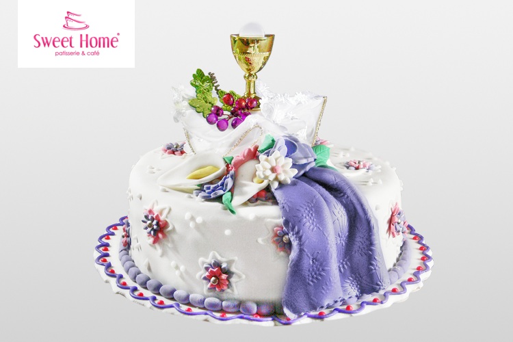 Tort na komunię - figurka osobno Tort na komunię - figurka osobno
